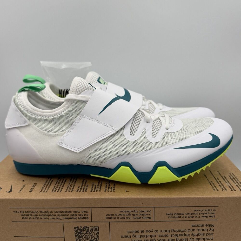 Nike Zoom Pole Vault PV Elite White Spikes Track Shoes Men's 11.5 NEW FZ9649-100